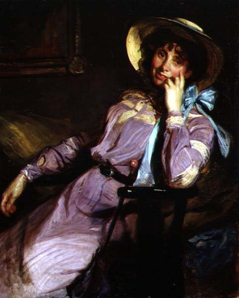 Portrett av frøken M.D. McEwen (olje på lerret) av Jacques Emile Blanche