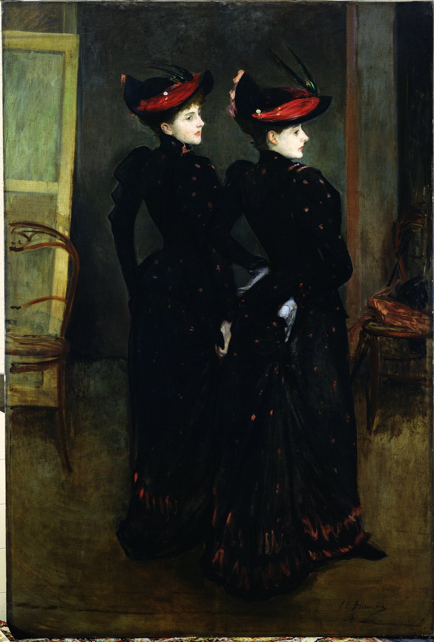 The Savile-Clark Girls (olje på lerret) av Jacques Emile Blanche