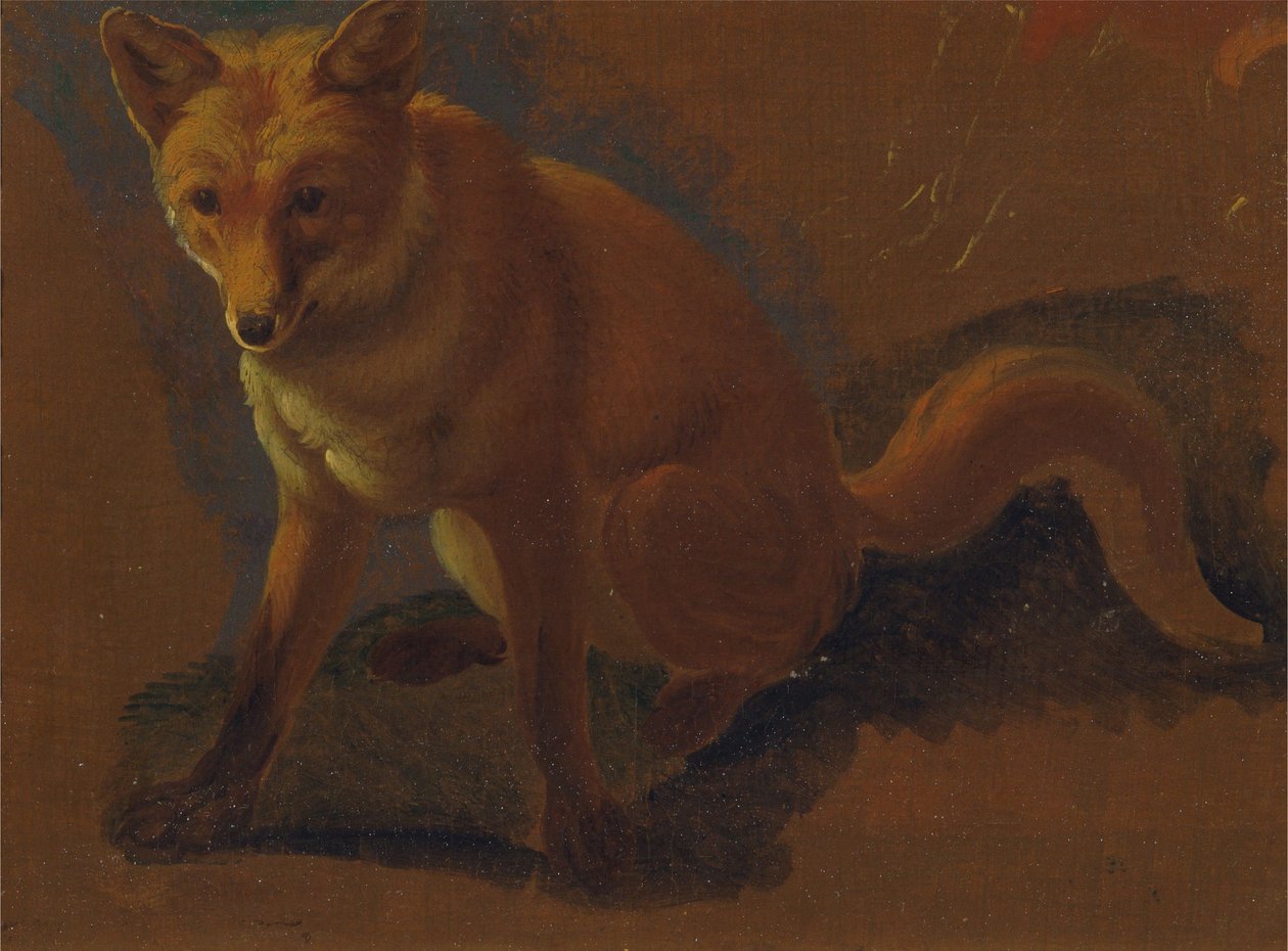 Studie av en rev av Jacques-Laurent Agasse