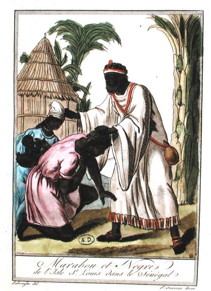 Marabout fra Saint-Louis, Senegal (farge litho) av Jacques (after) Grasset de Saint Sauveur