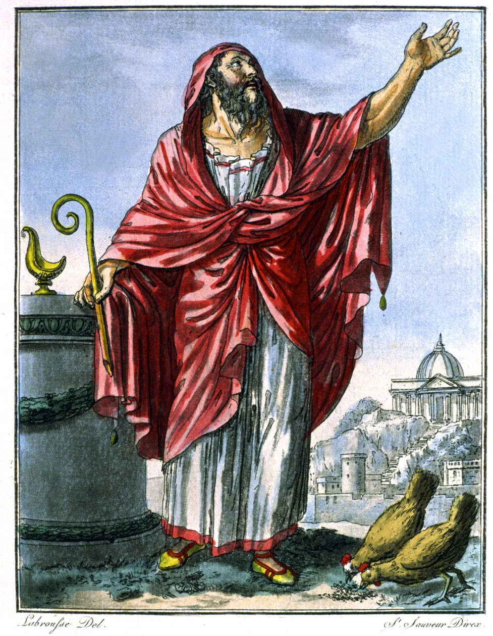 Romersk augur av Jacques (after) Grasset de Saint Sauveur