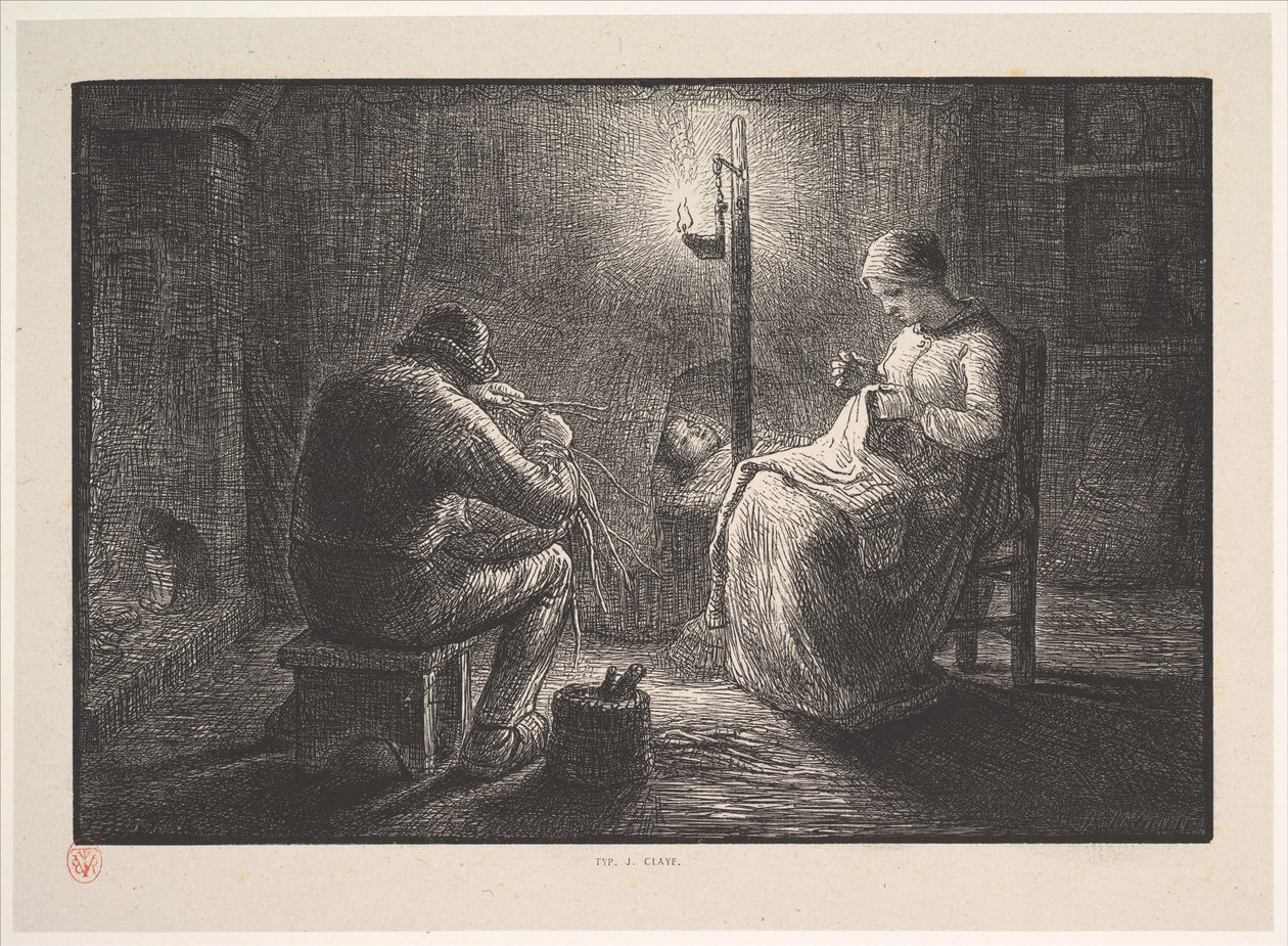 Natt, fra serien, Four Times of the Day, 1830-75. av Jacques Adrien Lavieille