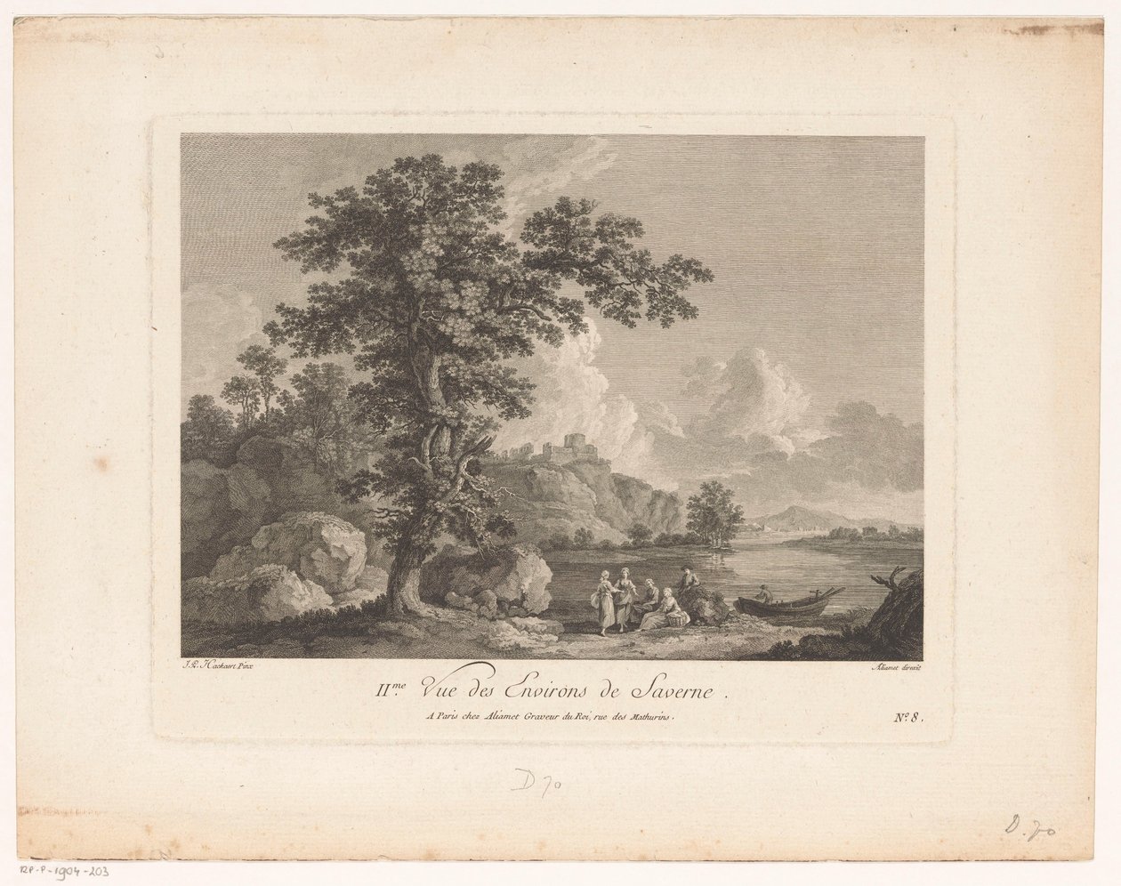 Landskap i nærheten av Saverne IIme vue des environs de Saverne (tittel på objekt) av Jacques Aliamet (possibly)