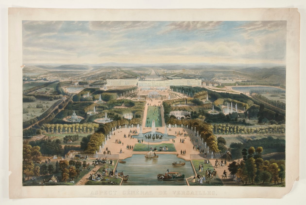 Generelt aspekt ved Versailles av Jacques Alphonse Testard