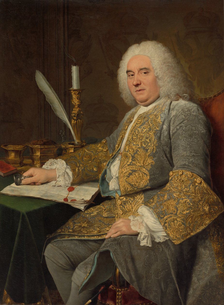 Portrett av Jean-Gabriel du Theil ved signeringen av Wien-traktaten av Jacques André Joseph Aved