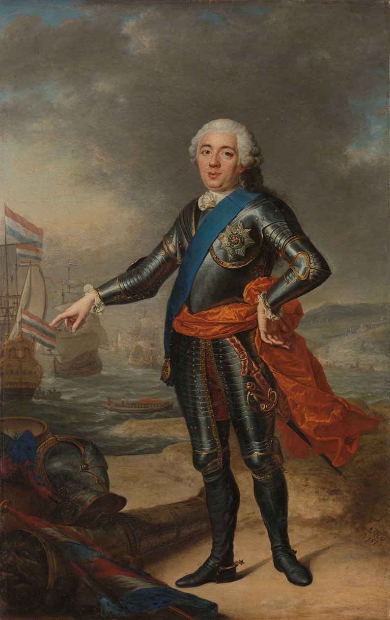 Portrett av William IV Willem IV (1711-1751). Prins av Orange-Nassau av Jacques André Joseph Aved