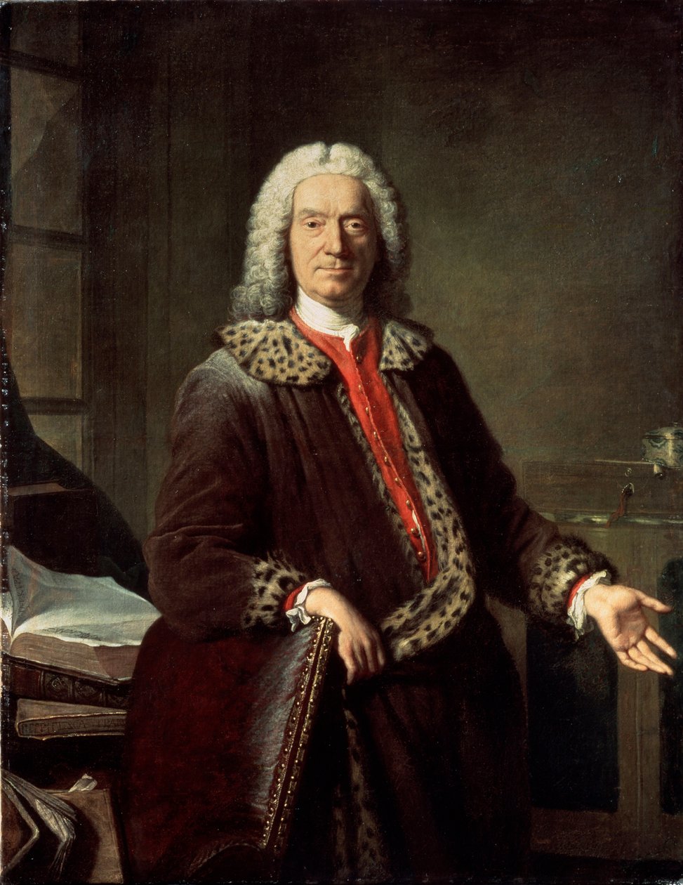 Portrett av poeten og tragedien Prosper Jolyot de Crébillon, 1746 av Jacques Andre Joseph Camelot Aved