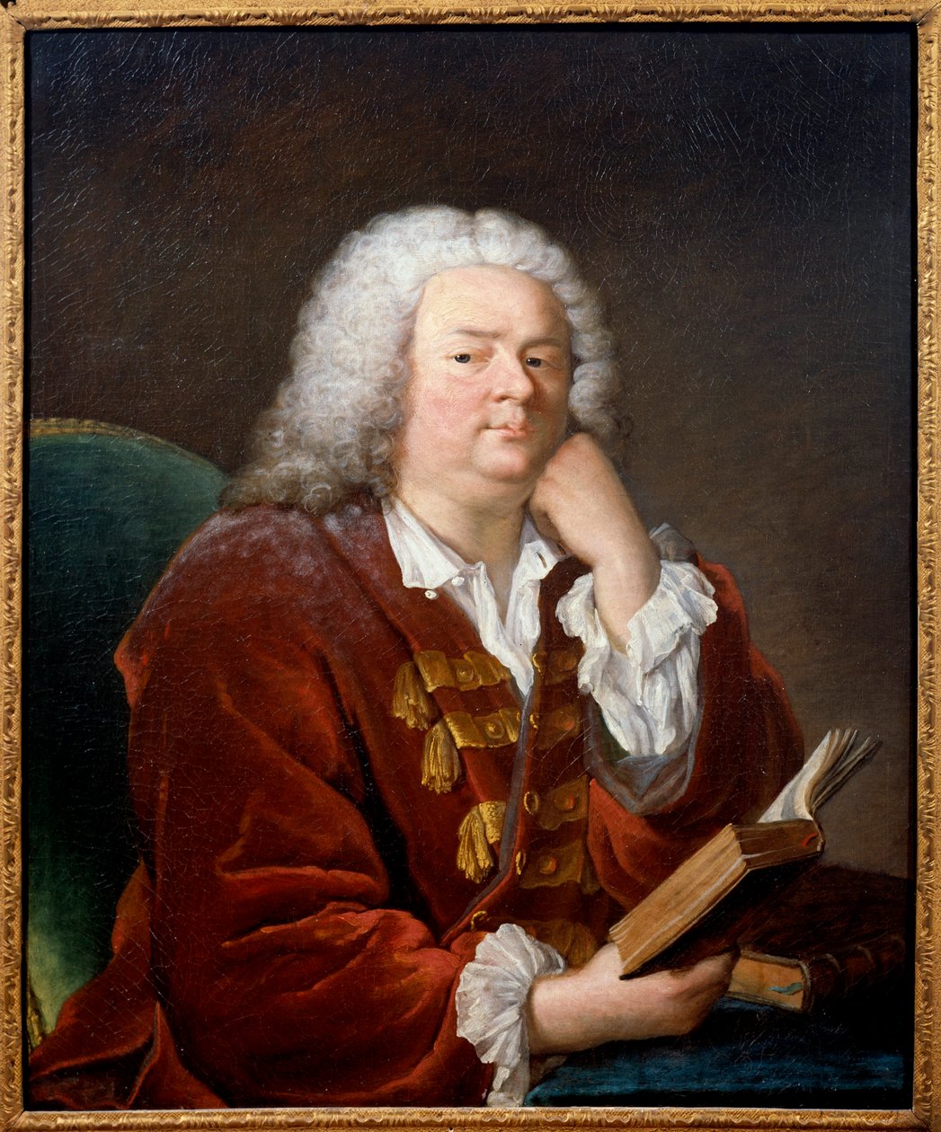 Portrett av Jean Baptiste (Jean-Baptiste) Rousseau (1670-1741) lyrisk poet Maleri av Jacques Andre Joseph Ave, dit le Camelot eller Avet le Batave (1702-1766) 1700-talls søn. 0,91x0,79 m - Portrett av Jean Baptiste (Jean-Baptiste) Rousseau (1670-1741), lyr av Jacques Andre Joseph Camelot Aved