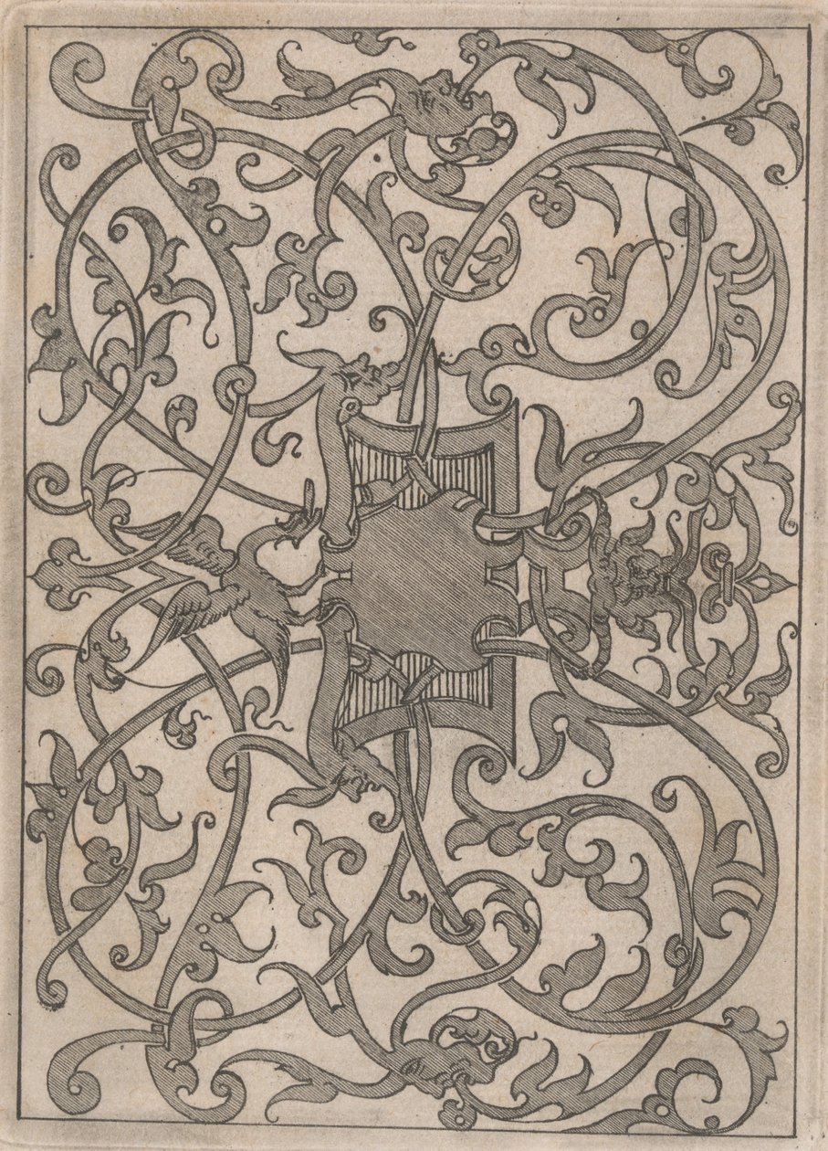 Kopier etter 'Bok som inneholder passasje av moresques' plate 4, 1800-tallet. av Jacques Androuet Du Cerceau