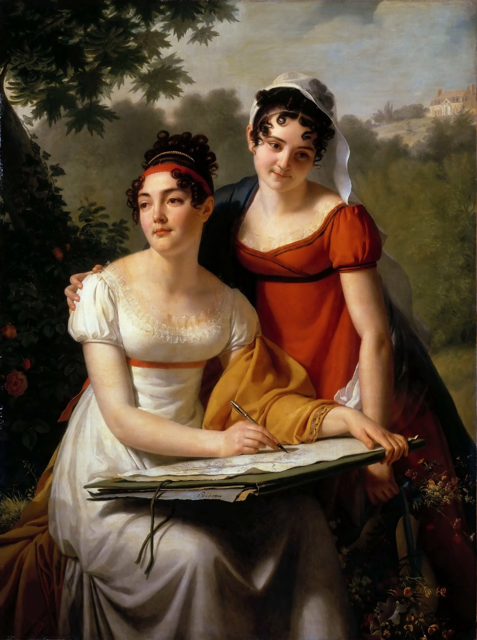 Portretter av Mesdemoiselles Duval, første kvartal av 1800-tallet. av Jacques Augustin Catherine Pajou