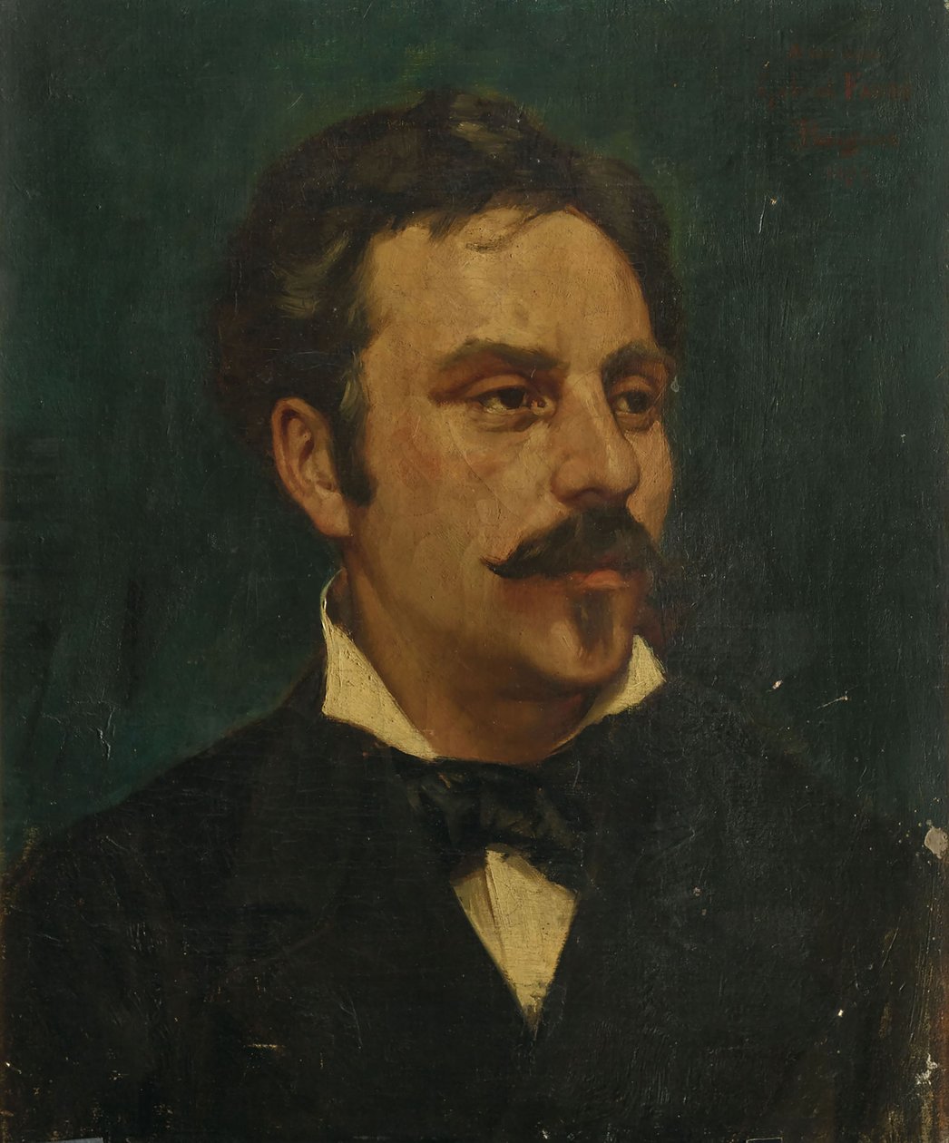 Portrett av komponisten Gabriel Fauré 1845-1924, 1878. av Jacques Baugnies