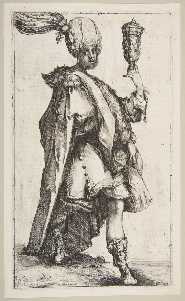Balthasar, fra Three Magi-serien, 1595-1616. av Jacques Bellange