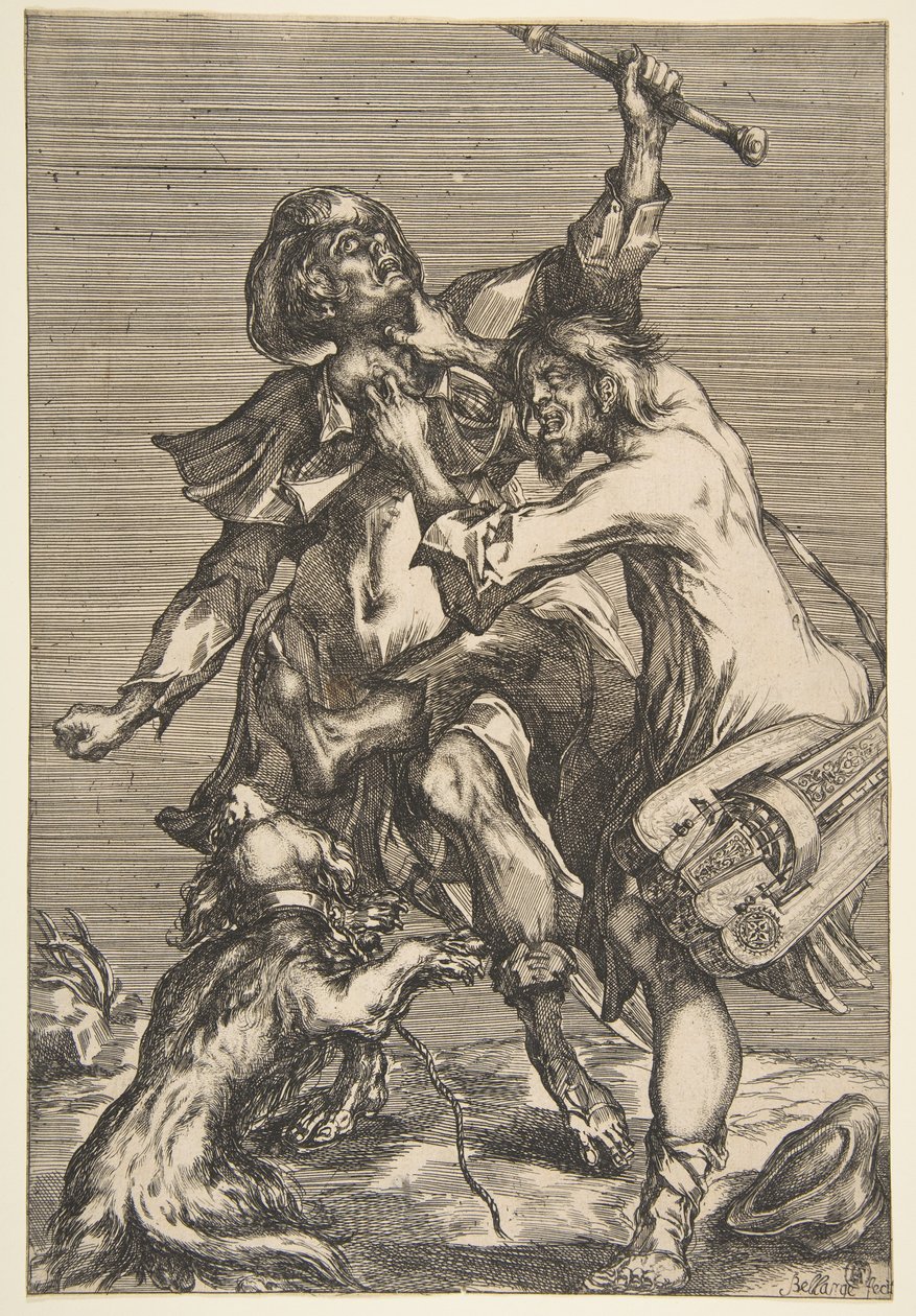 To stridende tiggere, 1612-16. av Jacques Bellange
