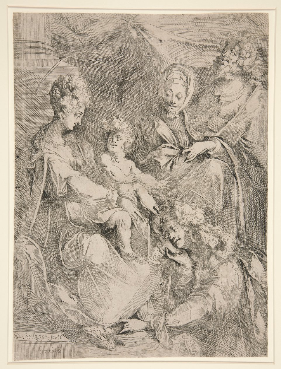 Jomfru og barn med hellige av Jacques Bellange
