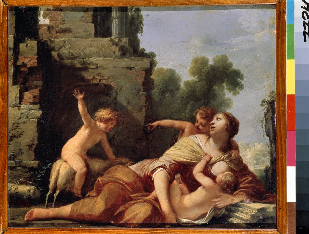 ""Allegory of Charity"" (Allegory of the Charity) En mor som ammer barn Maleri av Jacques Blanchard (1600-1638) Eremitagemuseet fra 1600-tallet, St. Petersburg av Jacques Blanchard