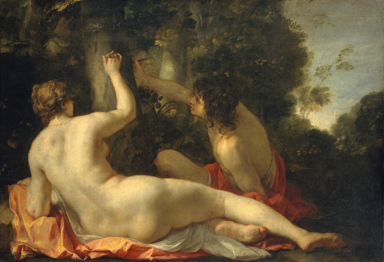 Angelica og Medoro, ca. 1630 av Jacques Blanchard