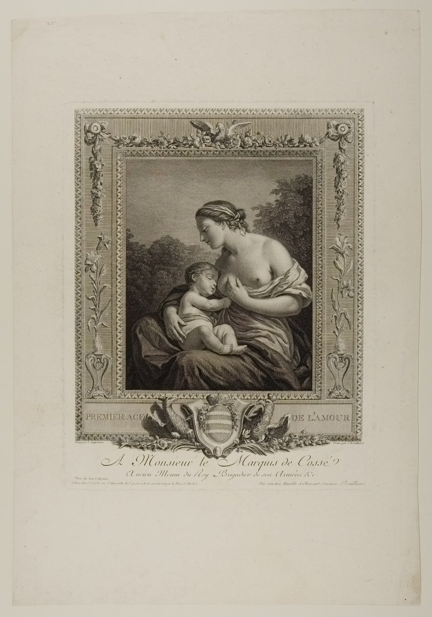 First Age of Cupid (gravering) av Jacques Bouillard