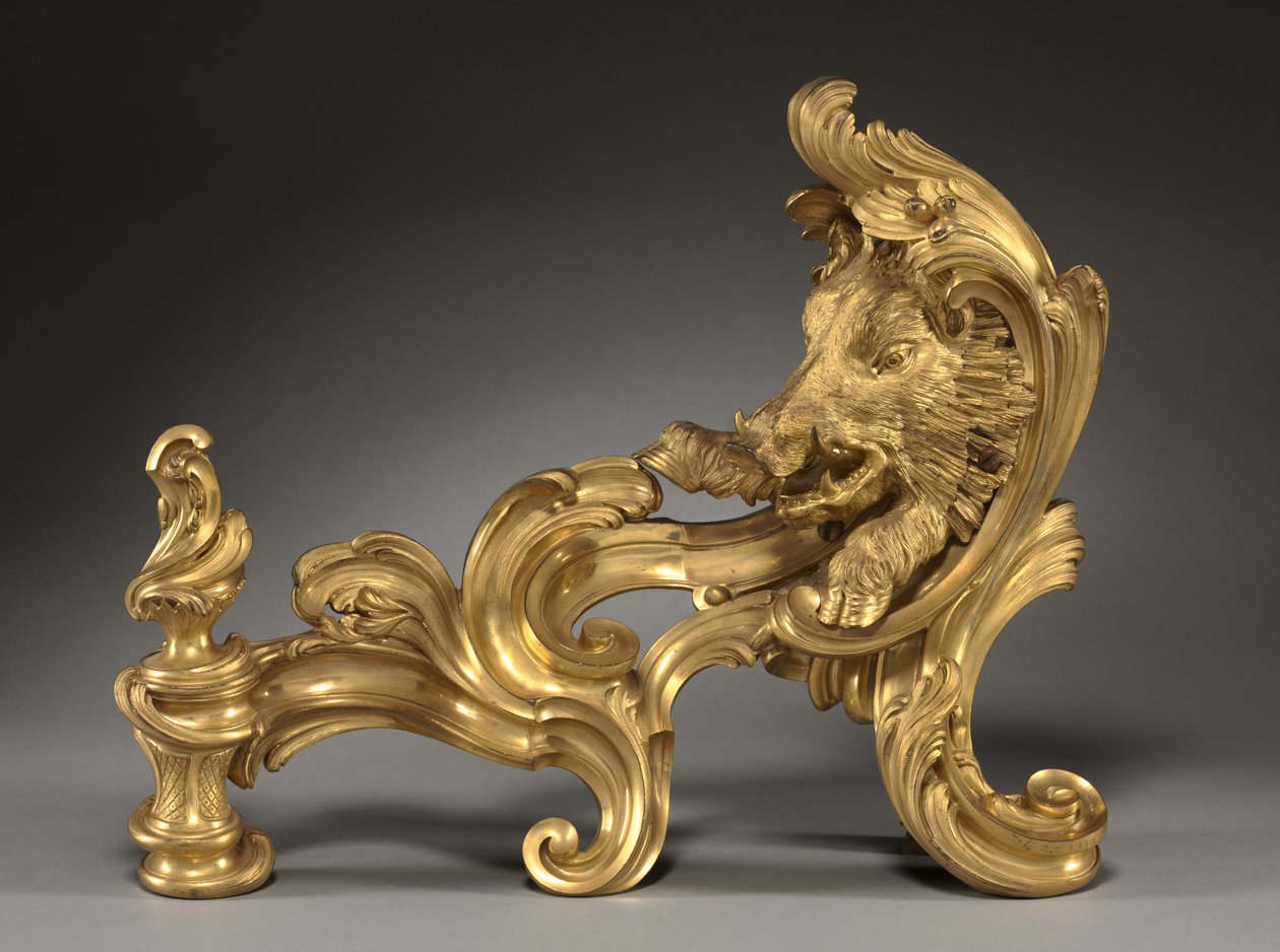 Et par Andirons av Jacques Caffieri