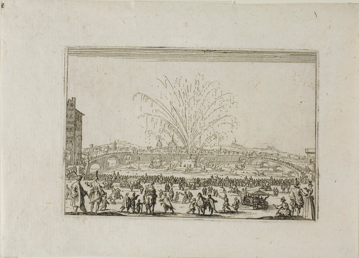 En festival på Arno, fra The Caprices av Jacques Callot