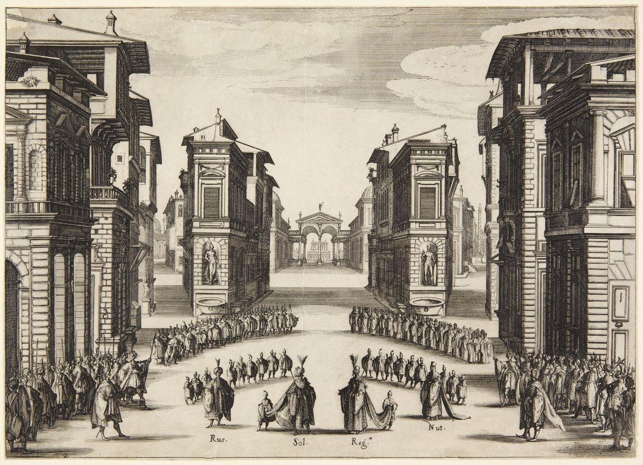 Akt 2, fra serien Soliman av Jacques Callot