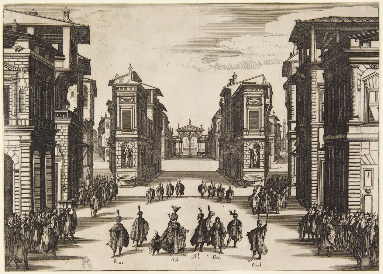 4. akt, fra serien Soliman av Jacques Callot