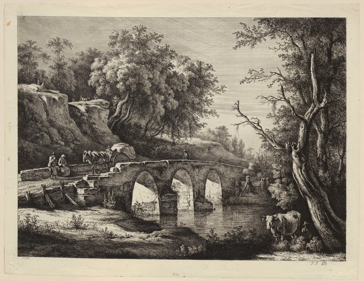 Utsikt over Rue Neuve i Nancy av Jacques Callot