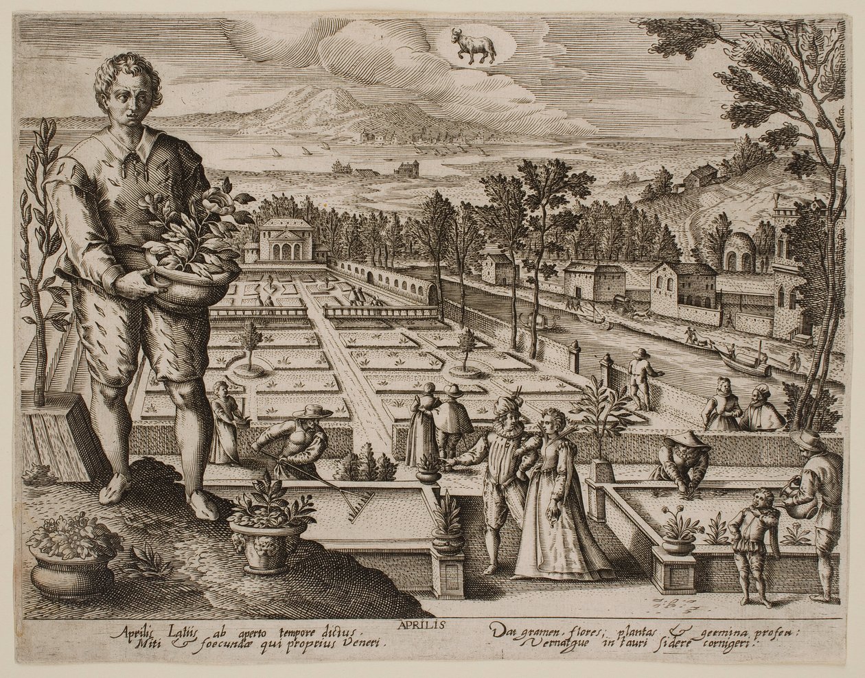 April, fra serien «Månedene» av Jacques Callot