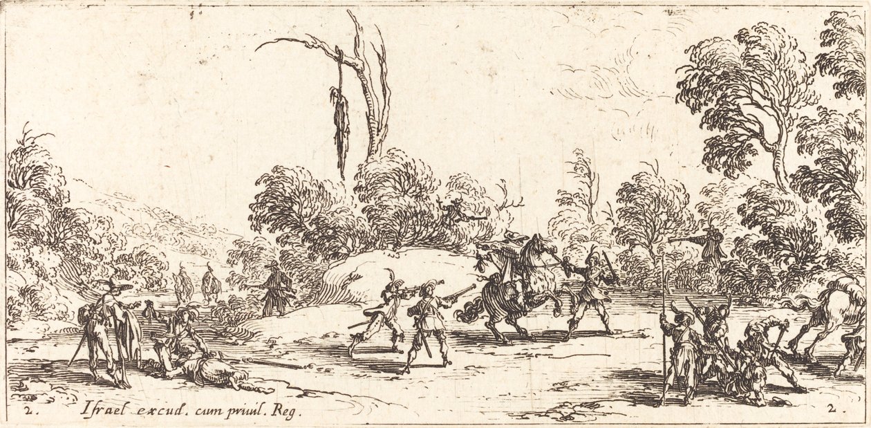 Angripe reisende på motorveien av Jacques Callot