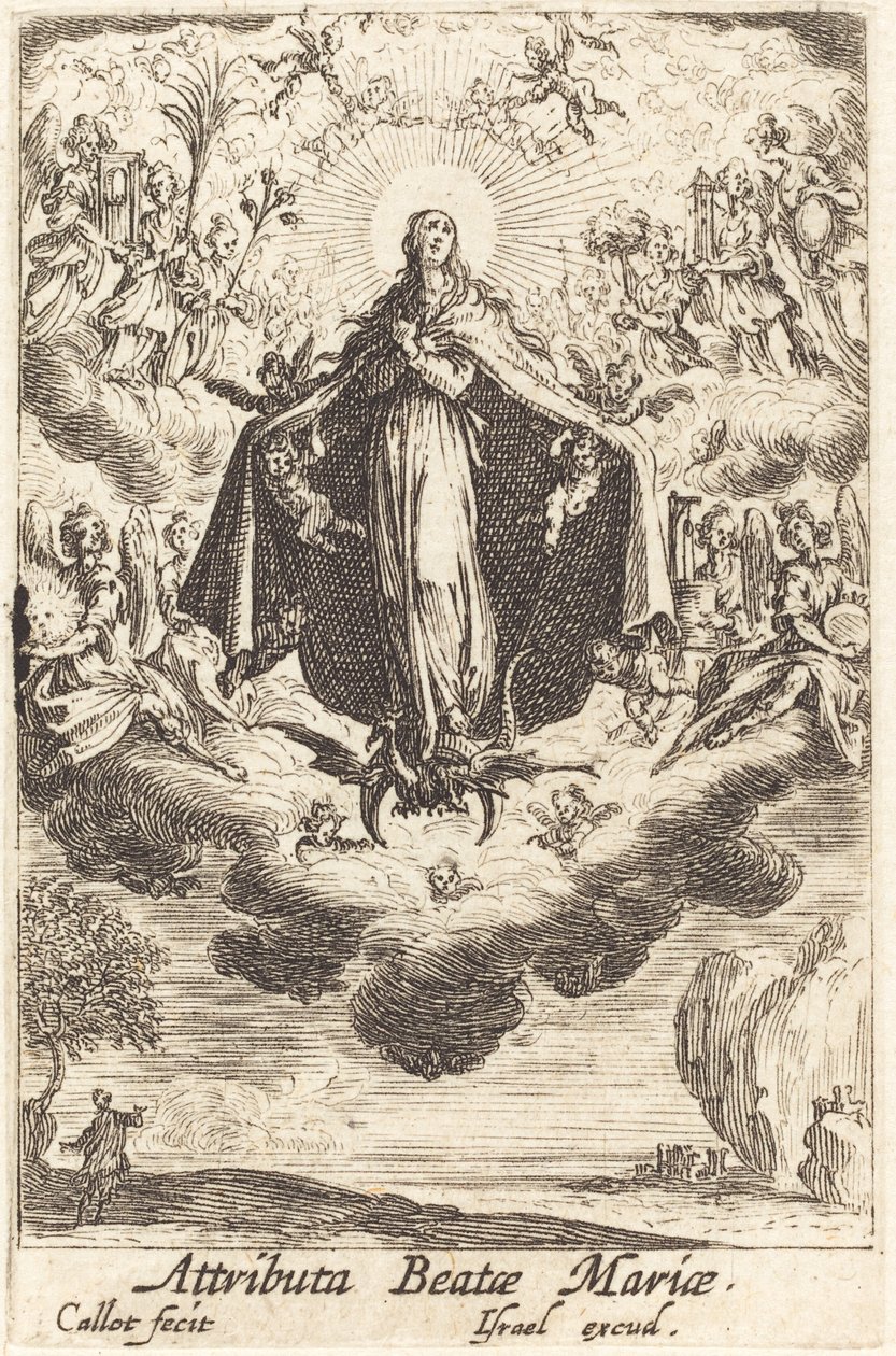 Jomfruens attributter, i eller etter 1630. av Jacques Callot