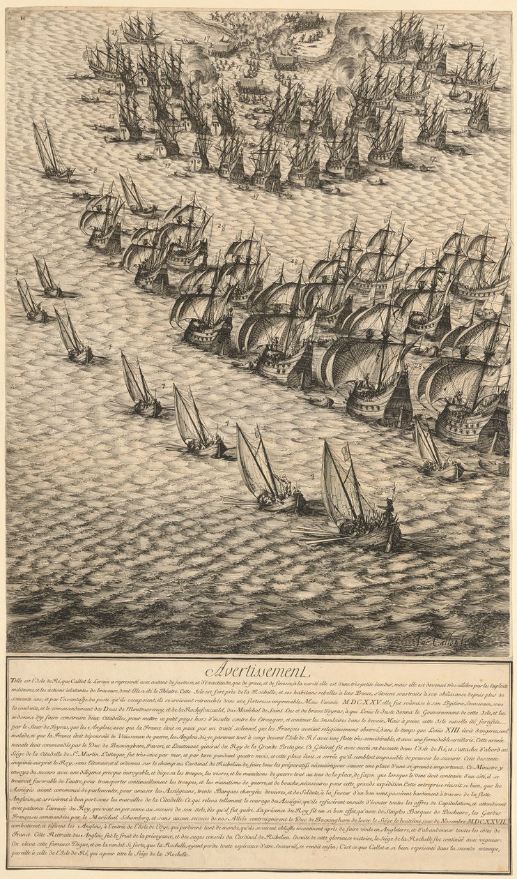 Utdrag fra «Beleiringen av citadellet St. Martin på Île de Ré» av Jacques Callot