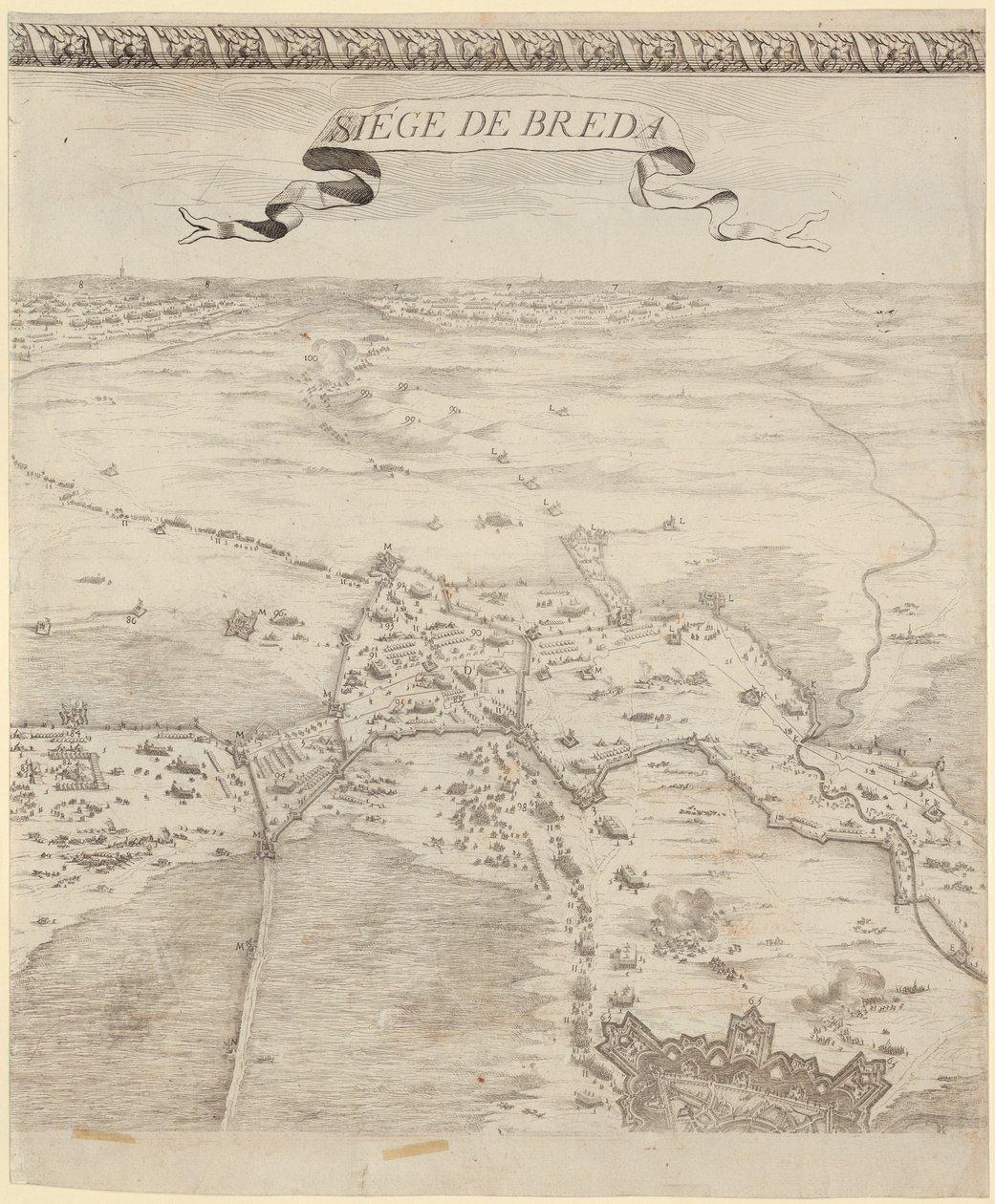 Detalj fra «Slaget om Breda» av Jacques Callot