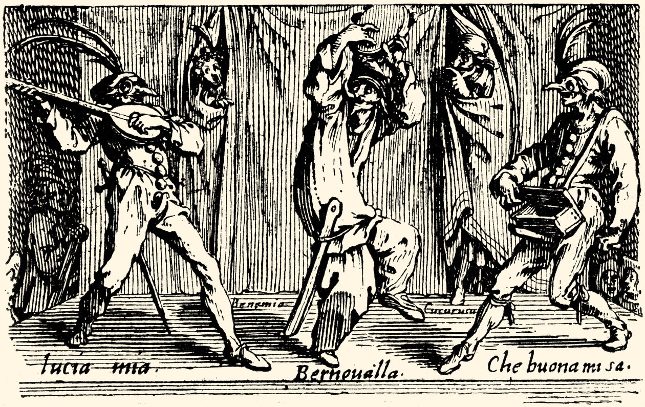 Balls of Sfessania - fra etsninger av Jacomo Callot. av Jacques Callot