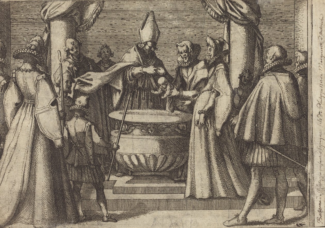 Dåpen av prinsen av Spania [verso] av Jacques Callot