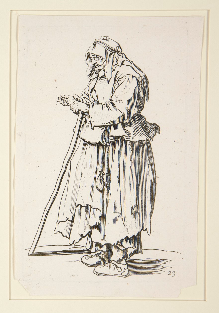 Tigger-kvinne som mottar almisser, fra The Beggars av Jacques Callot