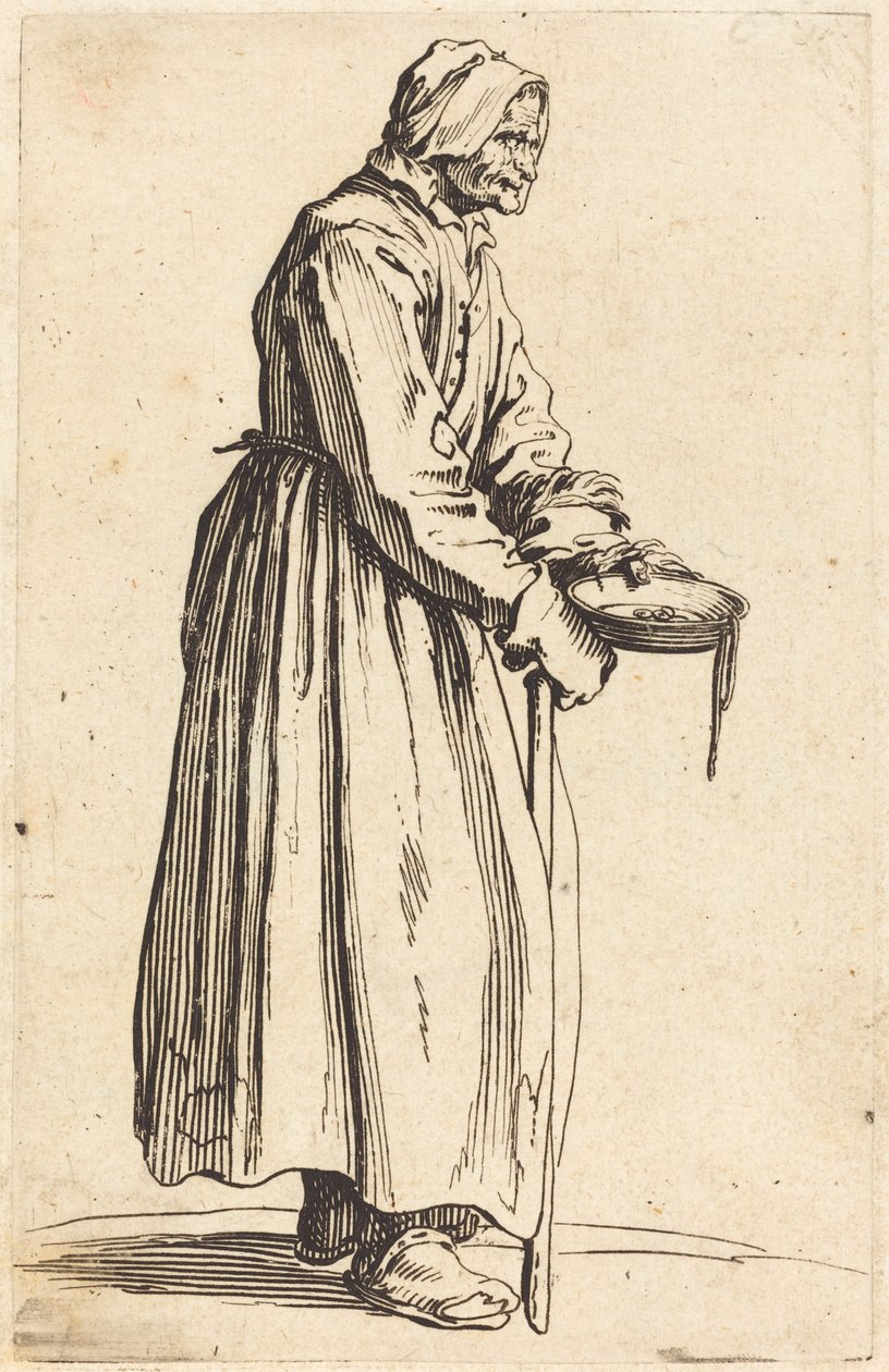 Tiggerkvinne med pan av Jacques Callot