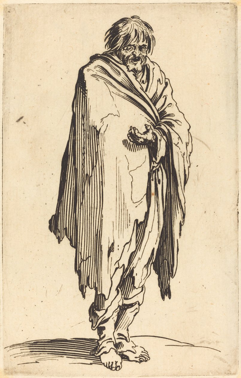 Tigger med bare hode og føtter av Jacques Callot