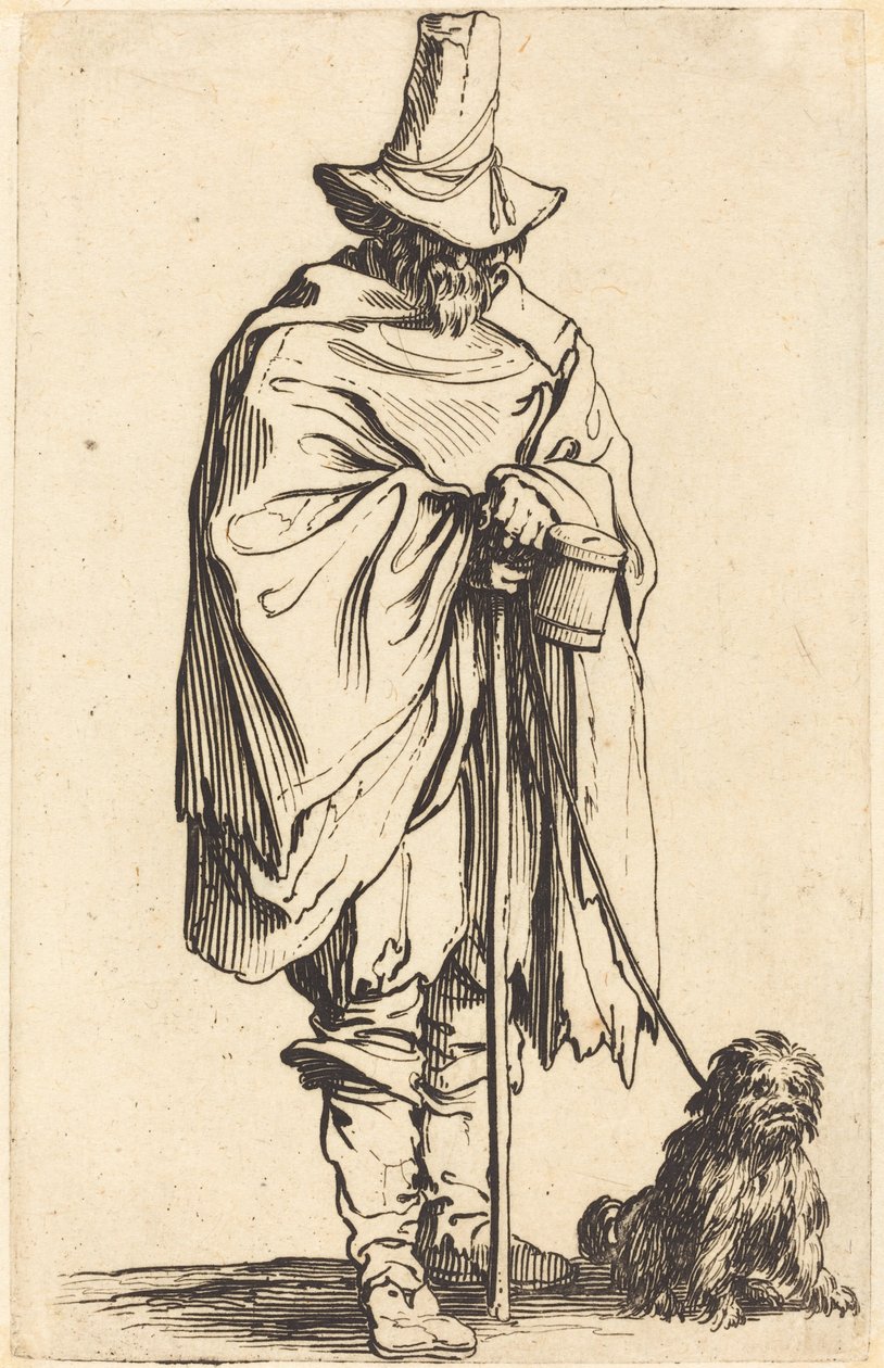 Tigger med hund, ca. 1622. av Jacques Callot