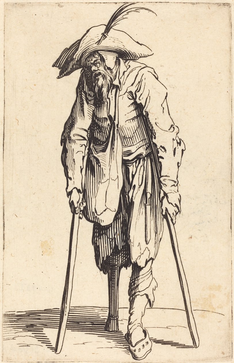 Begger med treben, c.1622 av Jacques Callot