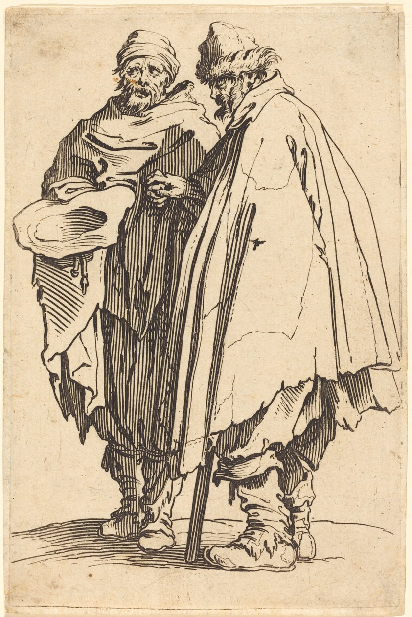 Blind tigger og ledsager av Jacques Callot