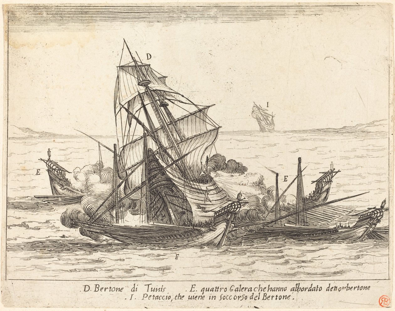 Ombordstigning av Bertone av Jacques Callot