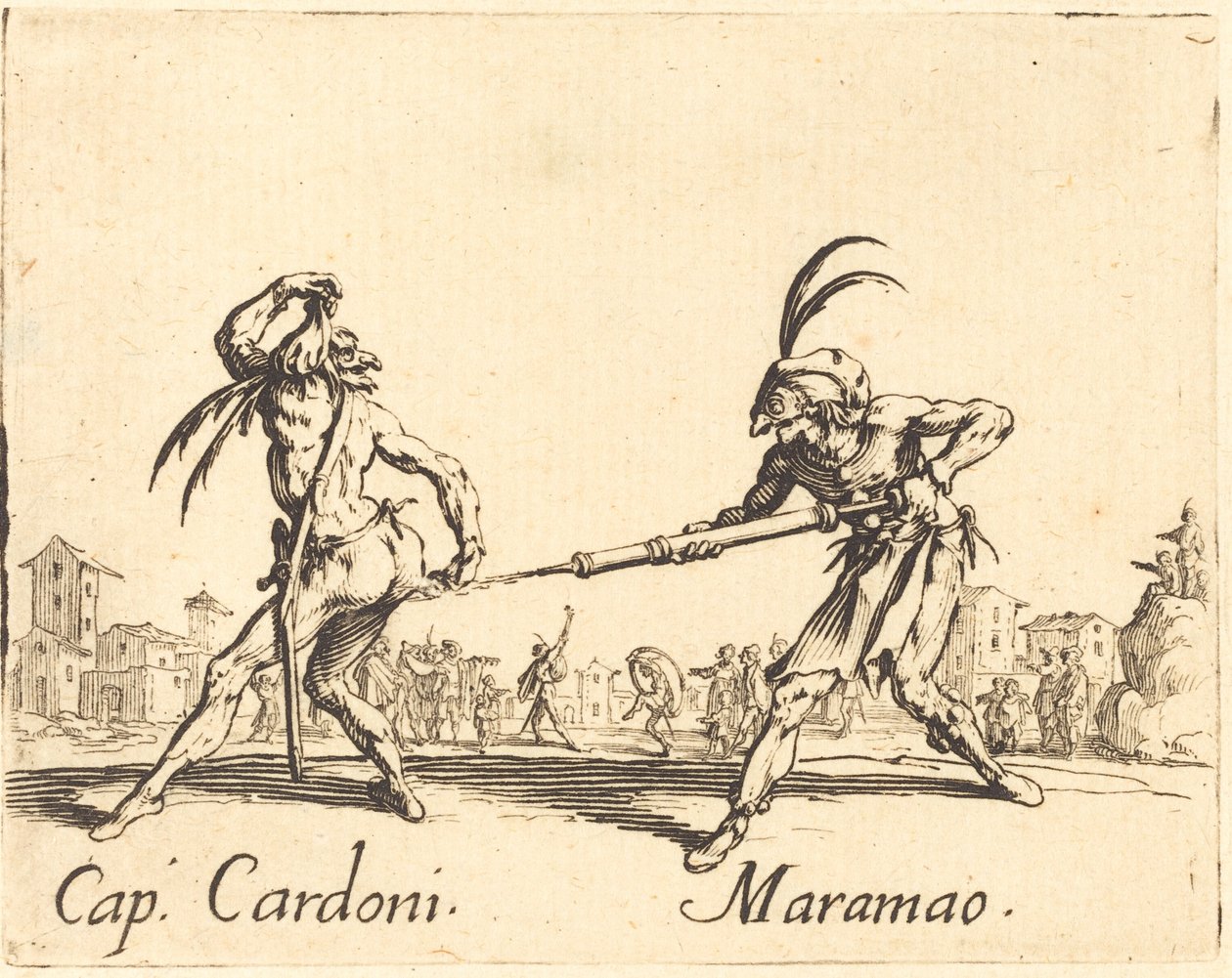 kap. Cardoni og Maramao av Jacques Callot
