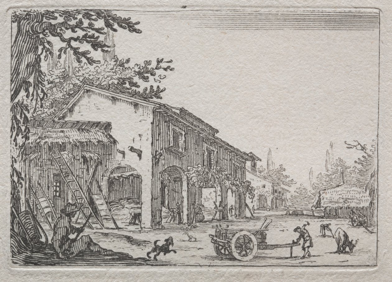 Caprices: Den italienske gården. av Jacques Callot
