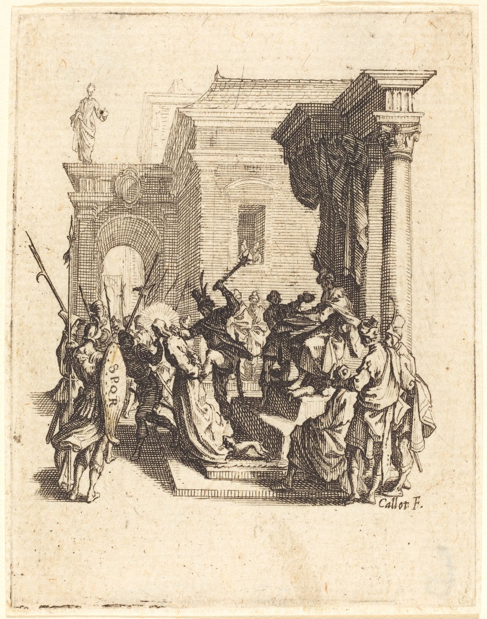Kristus dømt til døden av Pilatus, ca. 16241625. av Jacques Callot