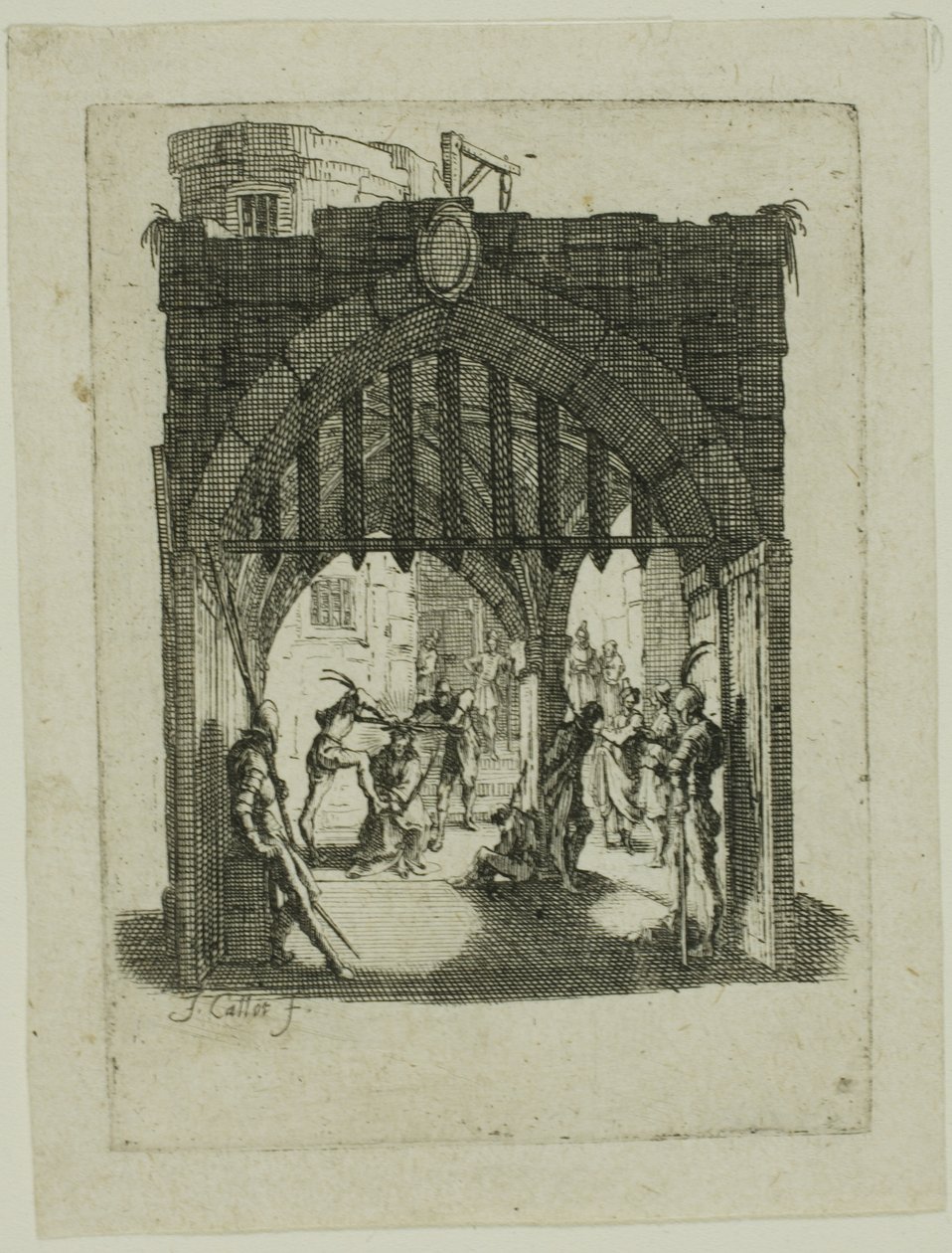 Christ Crowned with Thorns, fra The Small Passion av Jacques Callot