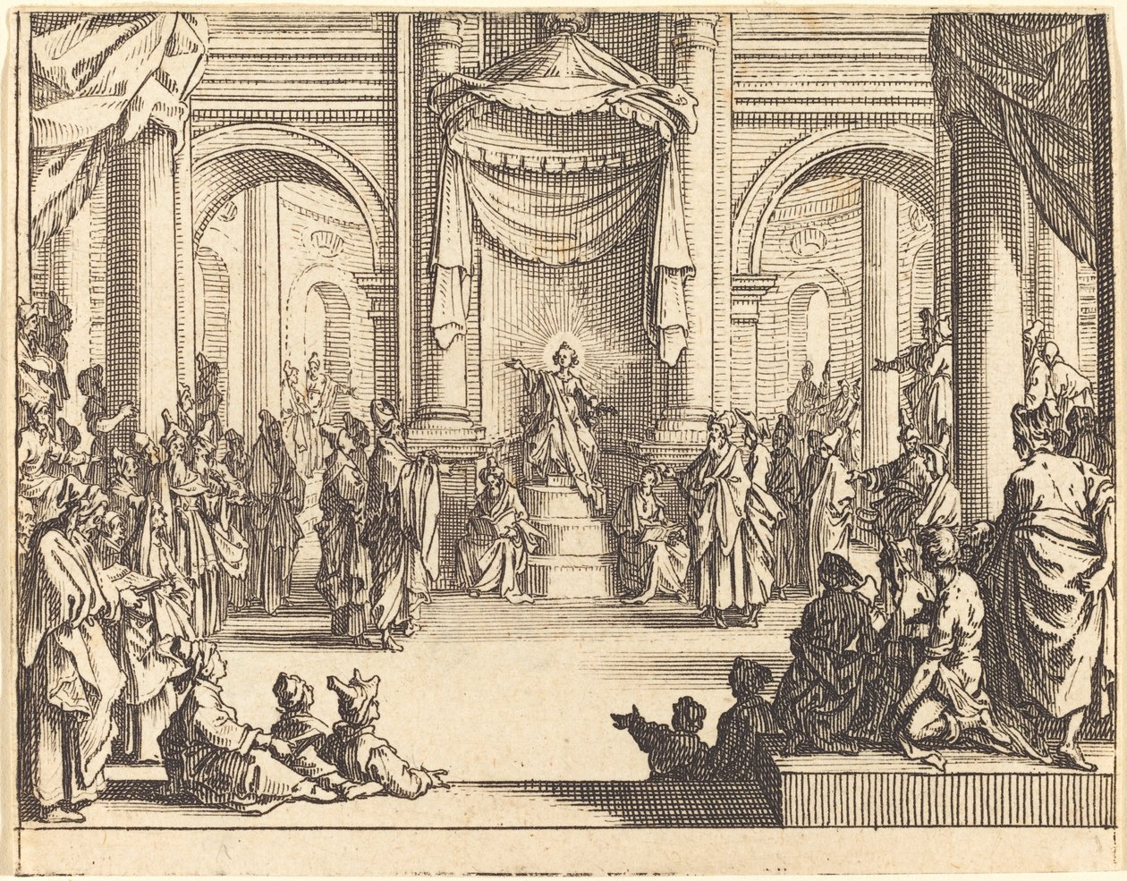 Kristus diskuterte med legene av Jacques Callot