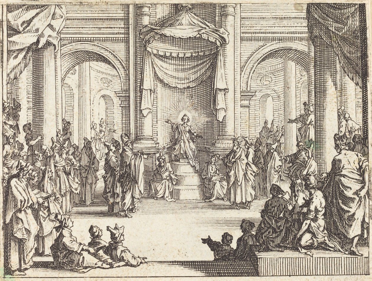Kristus diskuterte med legene av Jacques Callot