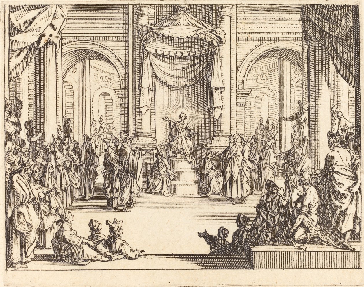 Kristus diskuterte med legene av Jacques Callot