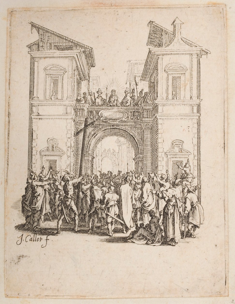 Kristus presentert for folket, nei. 9 av 11 fra La Petite Passion av Jacques Callot