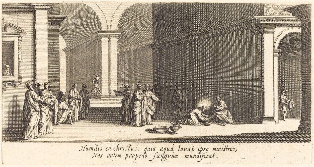 Kristus vasker apostlenes føtter av Jacques Callot