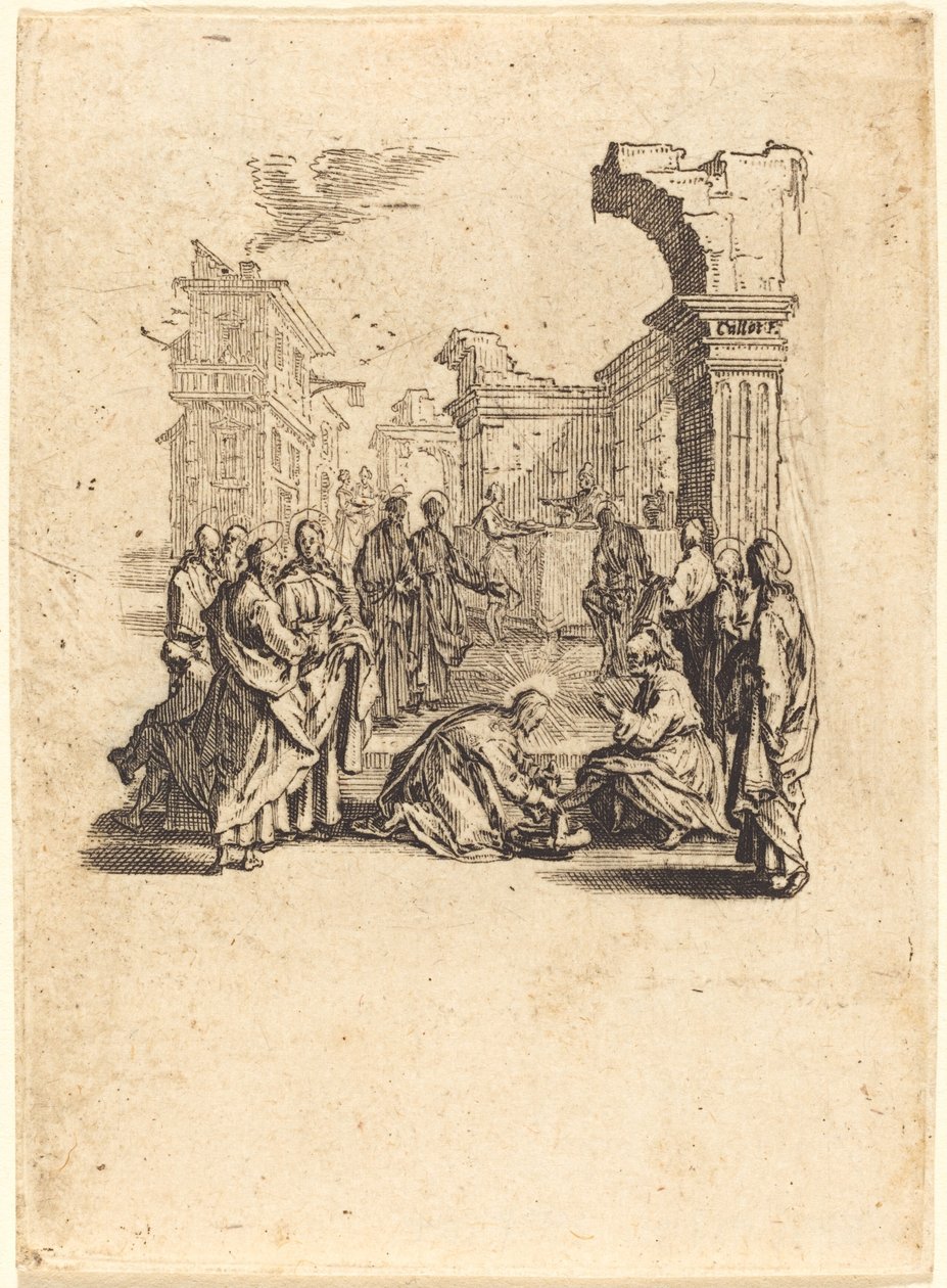 Kristus som vasker apostlenes føtter av Jacques Callot